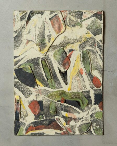 SORAIA Sü - Study n°13 - stoneware, colored engobes & enamel - 2024