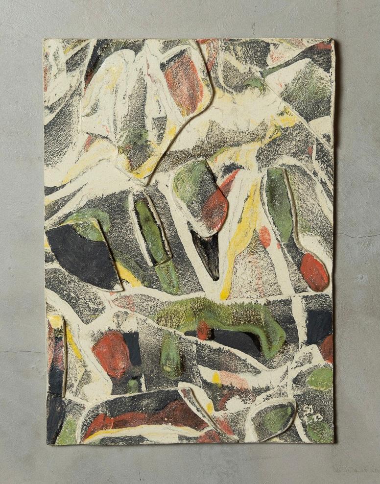 SORAIA Sü - Study n°13 - stoneware, colored engobes & enamel - 2024