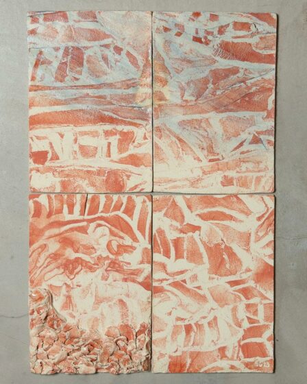 SORAIA Sü - Study n°15 - stoneware, colored engobes & enamel - 2025