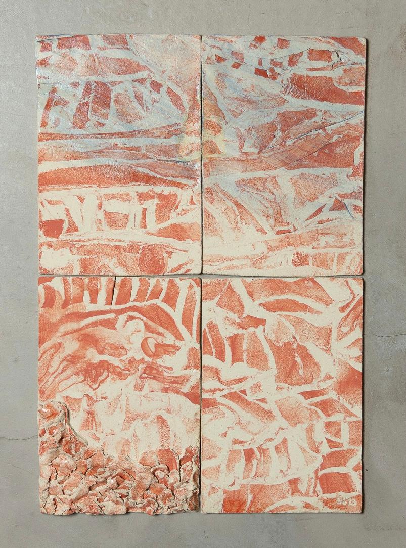 SORAIA Sü - Study n°15 - stoneware, colored engobes & enamel - 2025