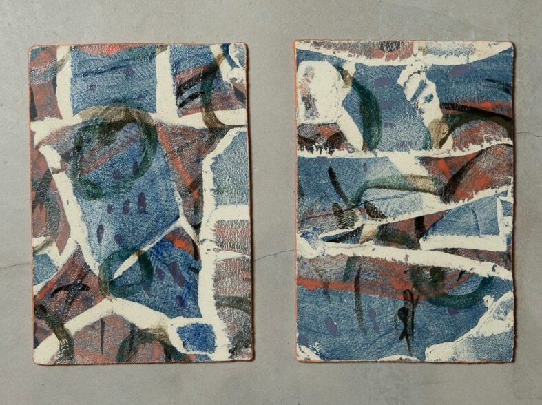 SORAIA Sü - Study n°9 - stoneware, colored engobes & enamel