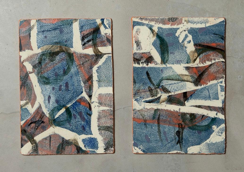 SORAIA Sü - Study n°9 - stoneware, colored engobes & enamel